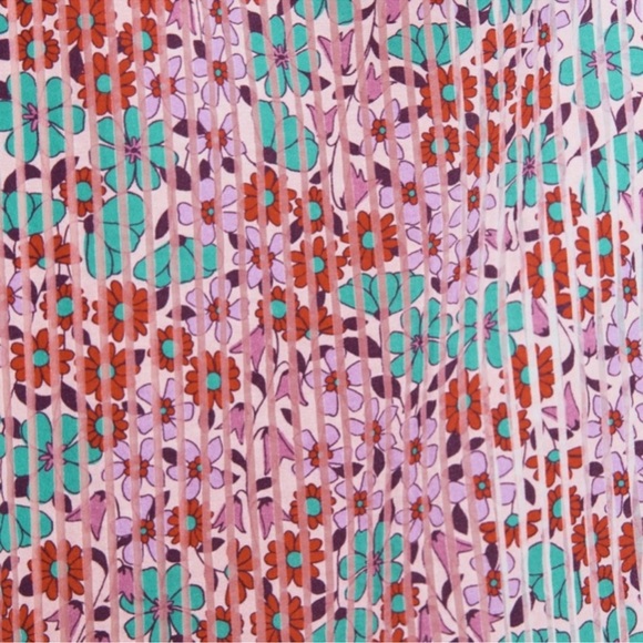 Kate Spade Sleeveless V-Neck Floral Medley Burnout Fit & Flare Midi Dress Sz 10 - Picture 5 of 15